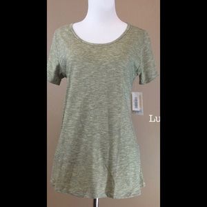 Cream and black micro stripe Classic T, size S